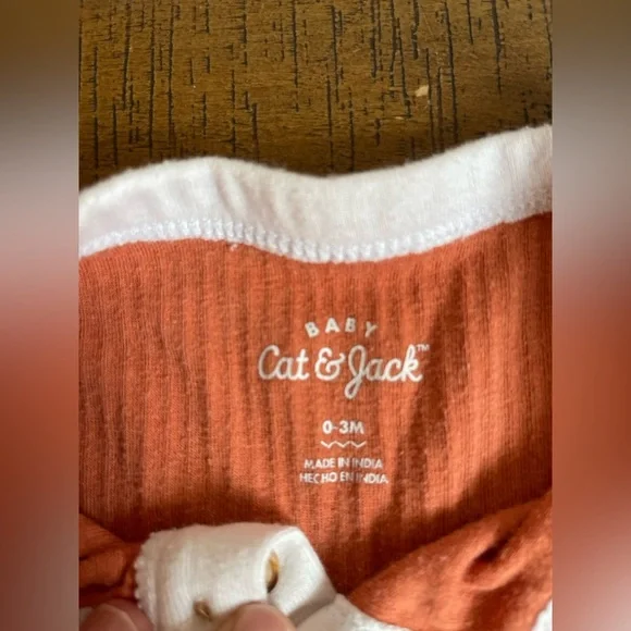 Cat & Jack Baby Ribbed Henley Romper – 0-3M - Picture 3 of 3